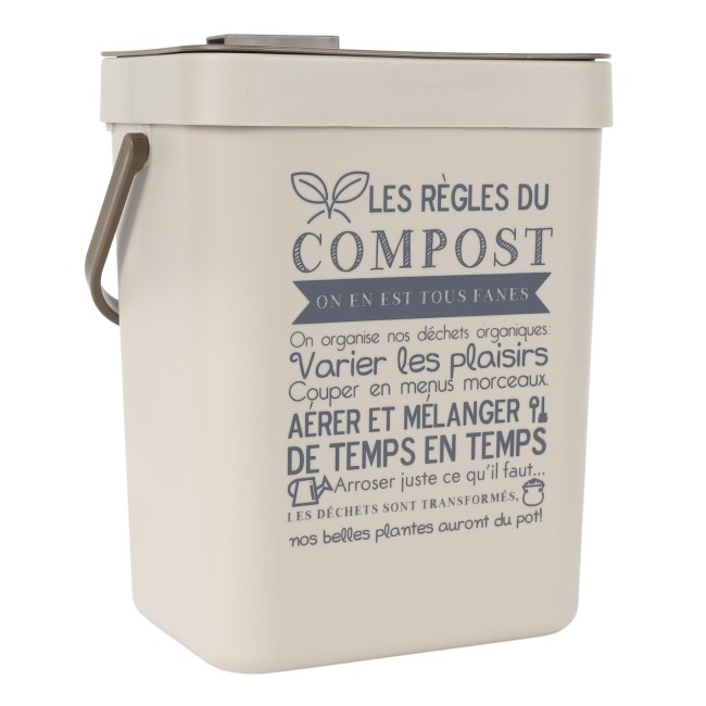 Poubelle à compost avec accroche – seau compost cuisine Poubelle compost cuisine avec accroche seau déchets organiques