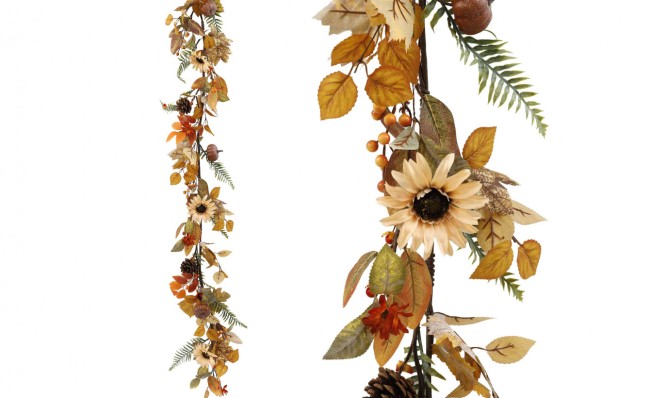Guirlande fleurs d’automne artificielles 150 cm | Irisia Maison