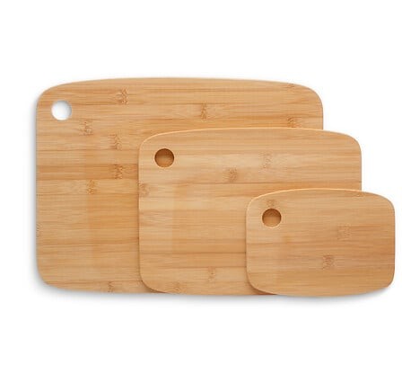 Lot de 3 planches à découper en bambou naturel de différentes tailles Lot de 3 planches à découper en bambou naturel de différentes tailles