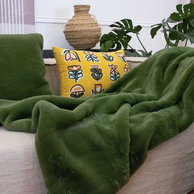 Plaid Prestige pesto 130 × 170 cm 800 g/m² | Irisia