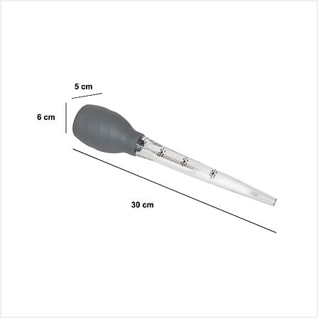 Poire à sauce avec goupillon pour arroser viandes et volailles Poire à sauce avec goupillon pour arroser viandes et volailles