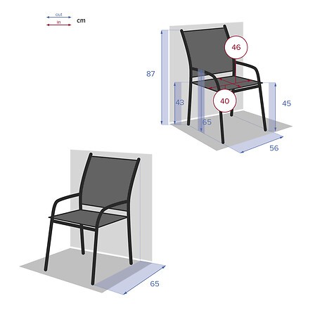 Fauteuil repas empilable Piazza aluminium olive jardin Fauteuil repas empilable Piazza aluminium olive jardin
