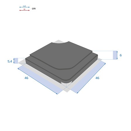 Dalle parasol 25 kg noir Stacio lest béton parasol déporté