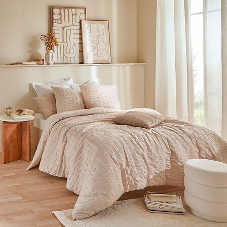 Parure de lit 240x220cm polycoton avec 2 taies 65x65cm