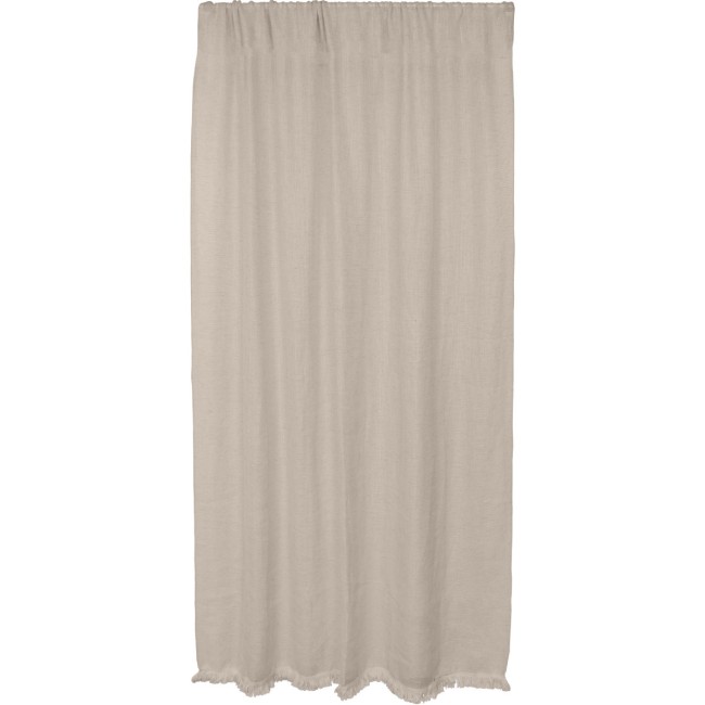Rideau de porte taupe polyester lin 135x225 cm