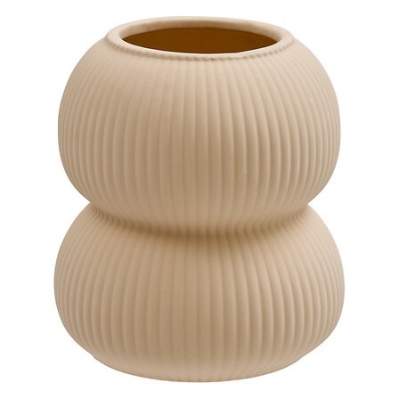 vase haut 16 cm céramique beige sable | Irisia Maison