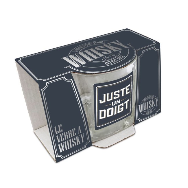 verre whisky juste un doigt humoristique cadeau apero