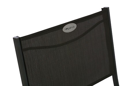 Chaise pliante Modula anthracite / graphite en métal et texaline – chaise de jardin