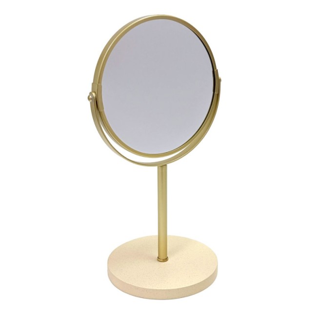 Miroir grossissant double face doré 34 cm | Irisia Maison