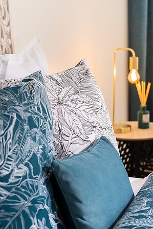 Parure de lit Jungle 240×220 cm coton imprimé jungle – housse + taies confort naturel