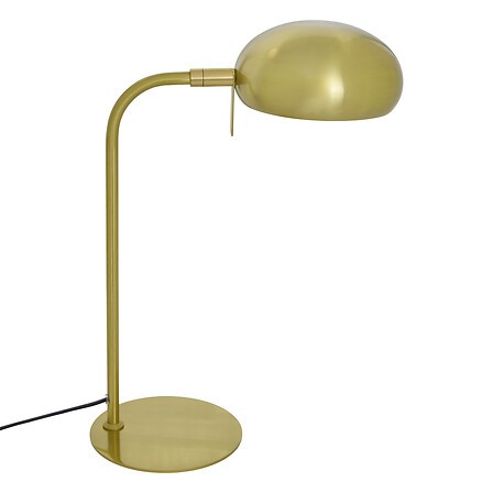 lampe à poser métal doré 38 cm avec abat-jour orientable