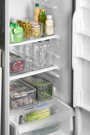 Boîte organiseur frigo 24x15cm rangement réfrigérateur plastique