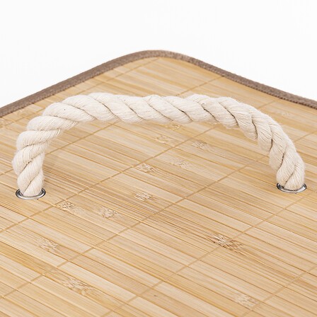 Panière à linge bambou 48 L d’angle – panier rangement linge