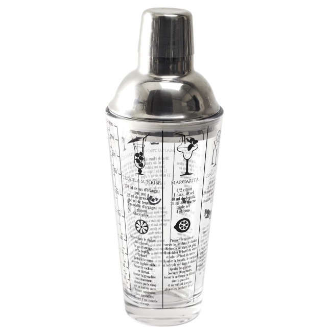 Shaker à cocktails en verre 400 ml avec recettes | Irisia Maison Shaker à cocktails en verre 400 ml avec recettes | Irisia Maison