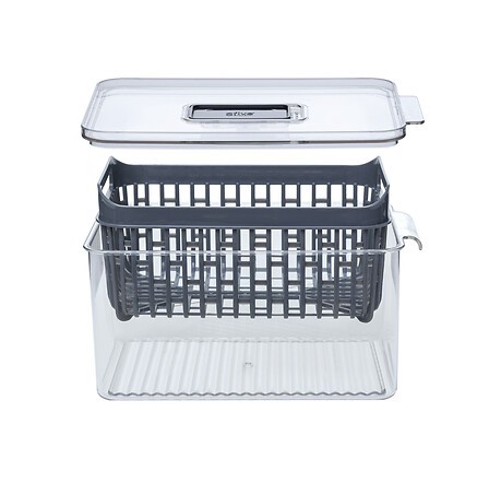 Boîte organiseur frigo 24x15cm rangement réfrigérateur plastique