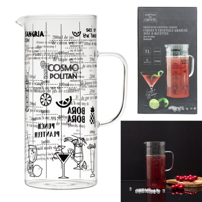 Pichet à cocktails 2 L avec recettes | Irisia Maison Pichet à cocktails 2 L avec recettes | Irisia Maison