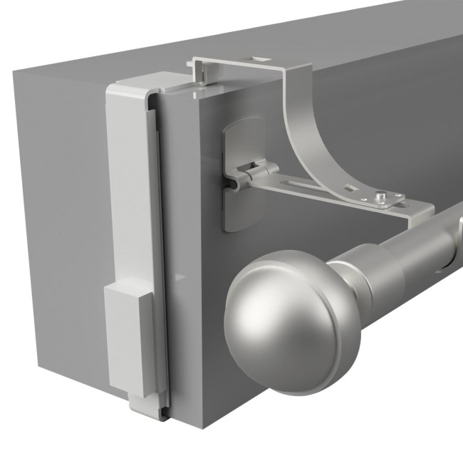 support tringle volet roulant sans percage fixation caisson blanc