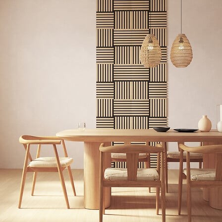 Lot de 3 panneaux décoratifs Colva 30 x 30 cm MDF effet bois clair Lot de 3 panneaux décoratifs Colva 30 x 30 cm MDF effet bois clair