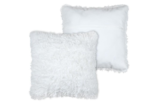 Coussin Poule frisée blanc 45 × 45 cm | Irisia Maison
