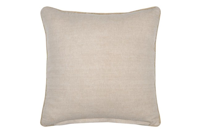 Coussin Josepha blanc 40 × 40 cm coton et jute | Irisia Maison