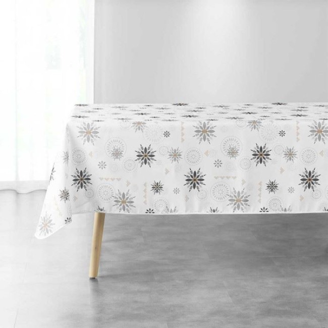 Nappe de Noël blanche 150 × 240 cm | Irisia Maison