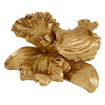 fleur décorative dorée Belli 20 cm en polyrésine