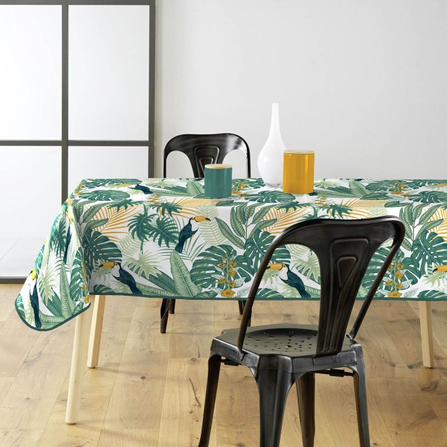 Nappe PVC Guyana ronde 160 cm et rectangulaire 240x140 cm – nappe élégante et facile à nettoyer pour table