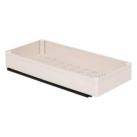 Organiseur coulissant pour placards beige L17,5xP38,6xH6,7 cm rangement cuisine