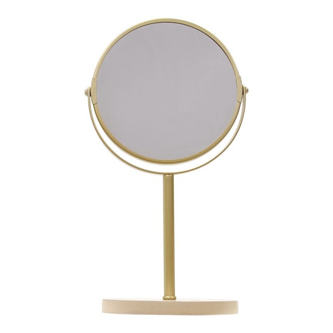 Miroir grossissant double face doré 34 cm | Irisia Maison