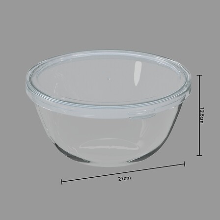 Bol à Mixer Cuisine – 2,7 L ou 4,4 L – Verre Transparent avec Couvercle Bol à Mixer Cuisine – 2,7 L ou 4,4 L – Verre Transparent avec Couvercle