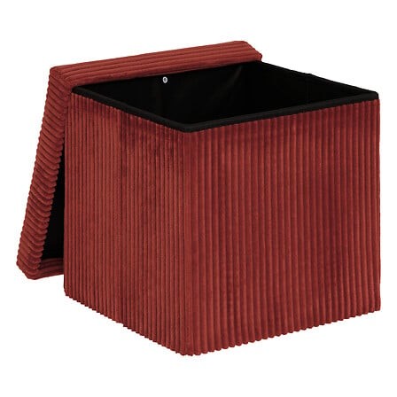 pouf pliant Arum côtelé ambre 38 cm pouf pliant Arum côtelé ambre 38 cm