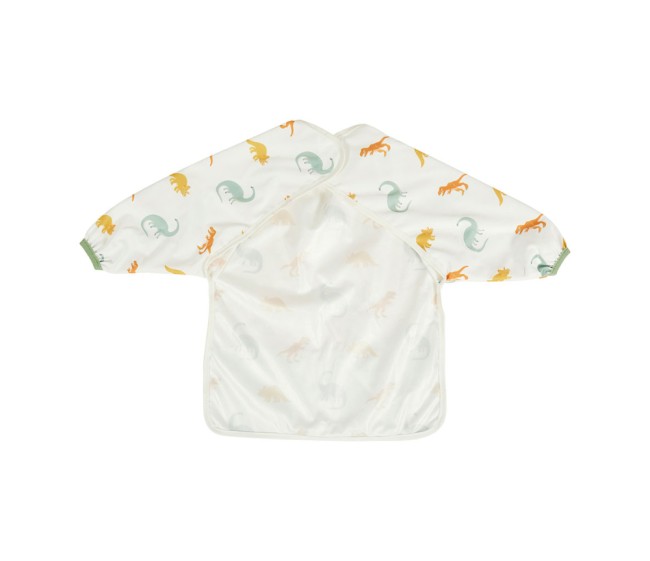 bavoir manches longues dinosaure bebe 12-24 mois impermeable poche repas