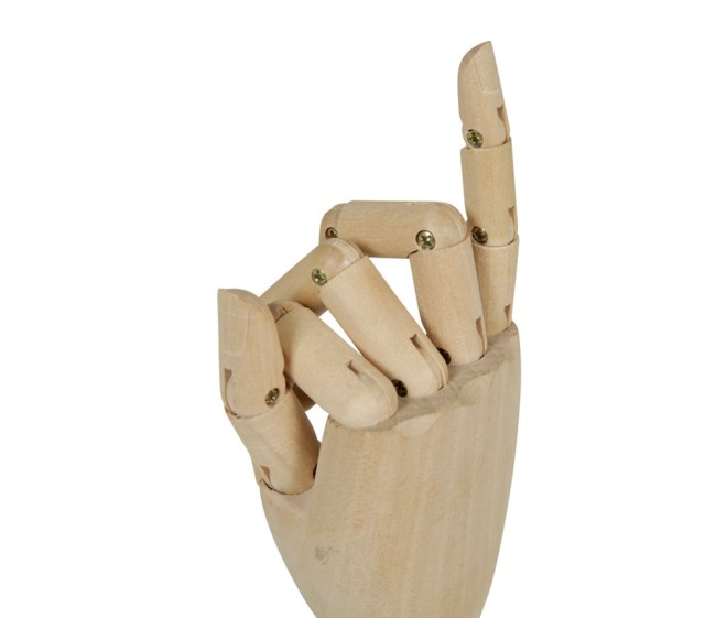 main articulee bois 18 cm deco artistique porte bijoux design