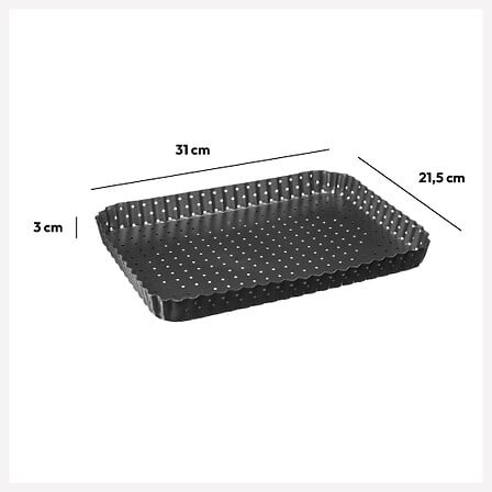Plat rectangle à fond amovible 31 x 21 cm | Irisia Maison