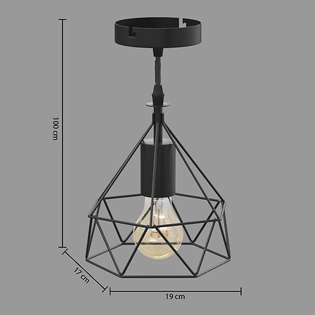 Suspension filaire Ida métal noir Ø 19 cm – luminaire intérieur moderne Suspension filaire Ida métal noir Ø 19 cm – luminaire intérieur moderne