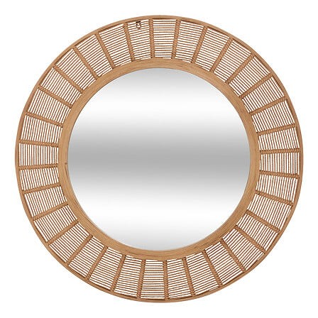 Miroir Zélie marron caramel Ø 91 cm décoration murale