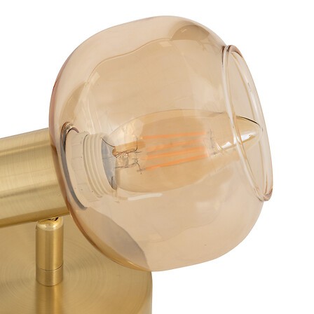 abat-jour verre ambre applique Pilia lumière chaude