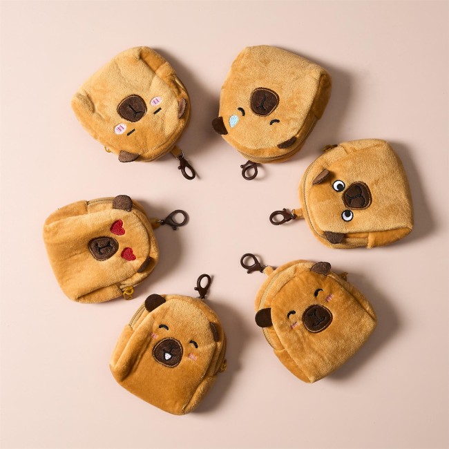 Porte-clé porte-monnaie Capybara en peluche | Irisia Maison
