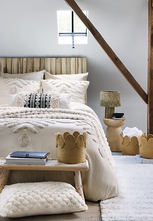 Tête de lit Jayden bois de teck 160 cm design naturel chambre