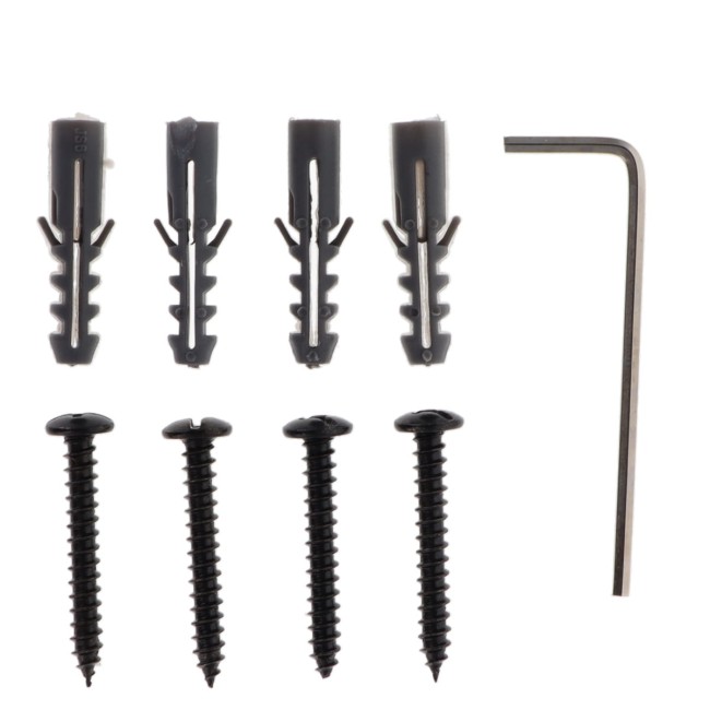 Lot de 2 supports pour tringle à rideaux noir et argent 