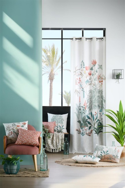 rideau floral Antillia multicolore 140 × 260 cm | Irisia Maison rideau floral Antillia multicolore 140 × 260 cm | Irisia Maison