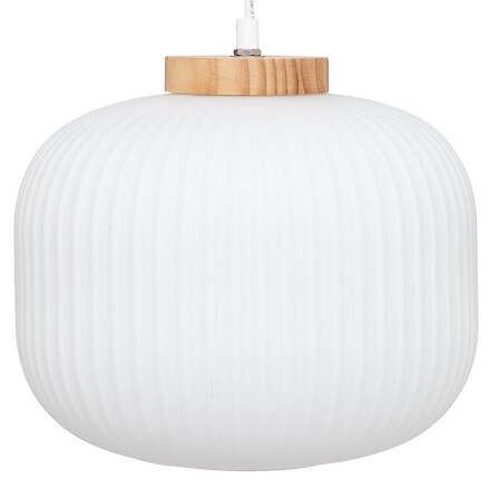 Suspension verre blanc Ø25 cm luminaire intérieur