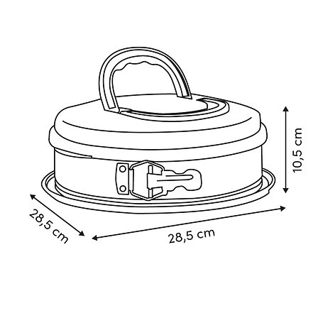 Moule démontable avec couvercle 26cm pour gâteaux maison