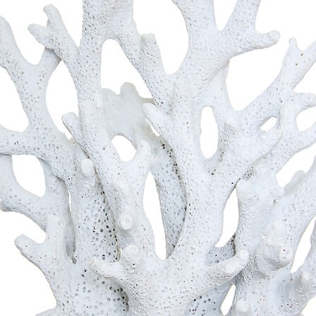 Corail déco résine blanc et rouge H17 cm lot de 2 pièces