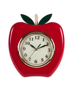 Horloge murale silencieuse rouge pomme – déco murale amusante 24 cm