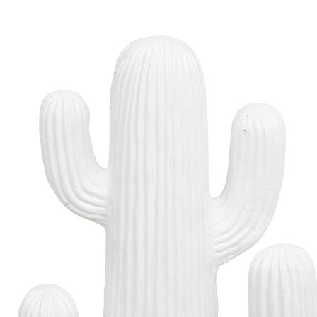 Cactus déco résine blanc ou noir H38 cm intérieur extérieur