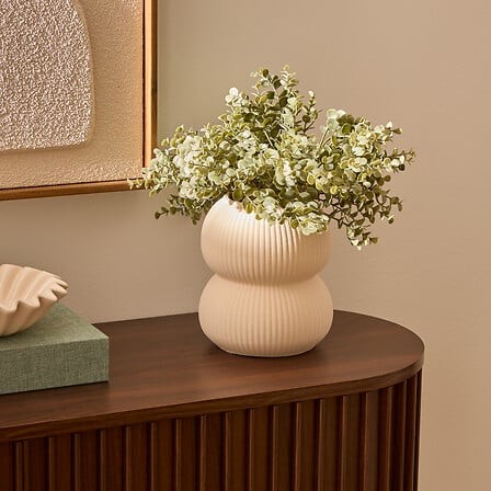 vase haut 16 cm céramique beige sable | Irisia Maison