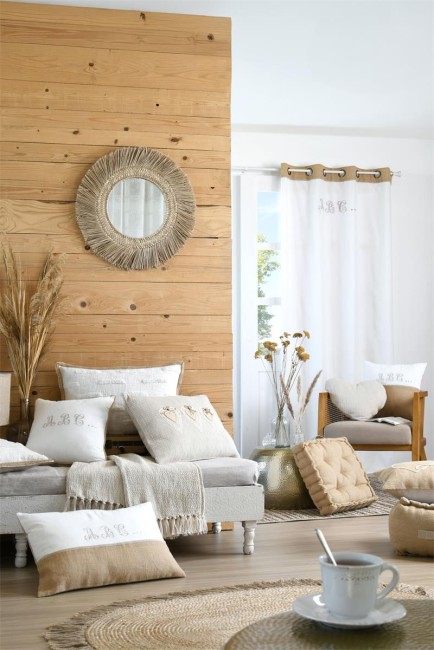 Coussin Josepha 45 × 45 cm coton et jute | Irisia Maison Coussin Josepha 45 × 45 cm coton et jute | Irisia Maison