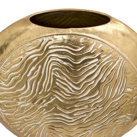 Vase haut en métal doré 31,5 cm