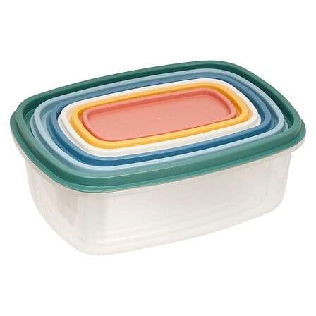 Lot de 12 boîtes de conservation rectangulaires plastique alimentaire Lot de 12 boîtes de conservation rectangulaires plastique alimentaire